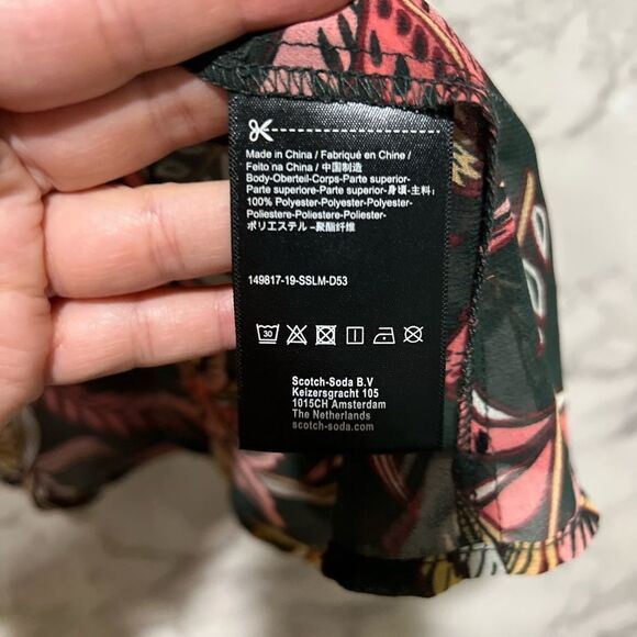 Scotch & Soda Black Floral Blouse - Picture 9 of 10